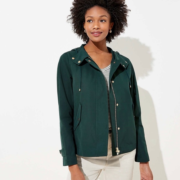LOFT Jackets & Blazers - Loft Green Raincoat